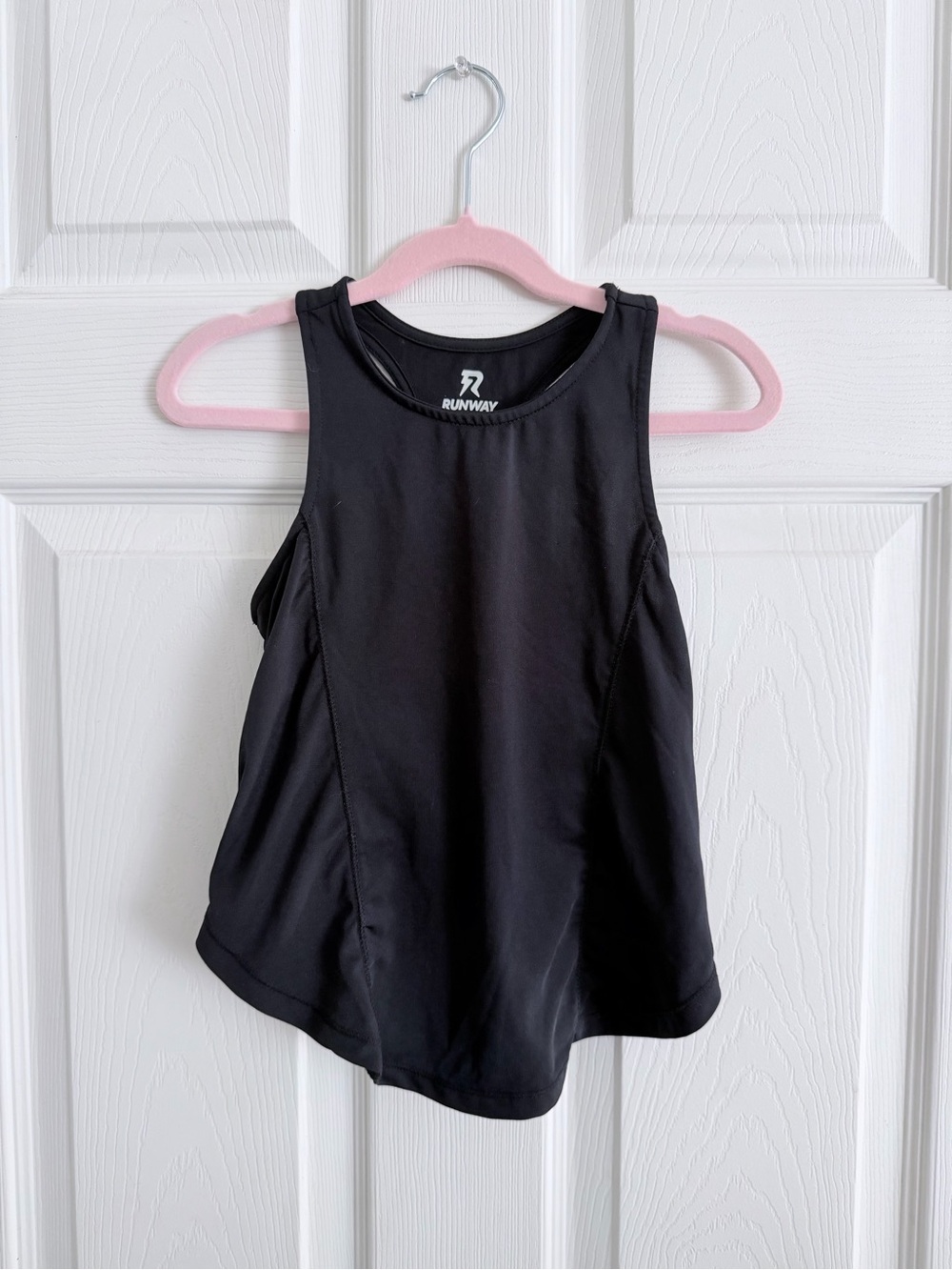 Runway Girls' Black Athletic Tank Top